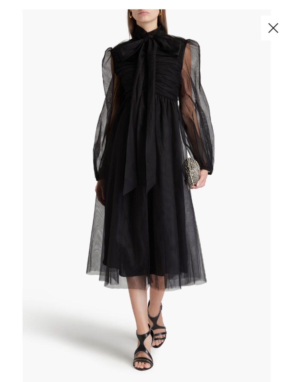 Zimmerman Black Tulle Midi dress
